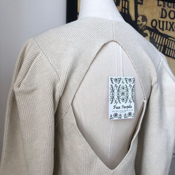 NWT Free People Saffron Open Back Sweater $128 S - Picture 7 of 14